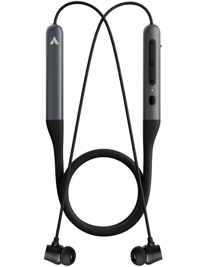 VERBATIM ANC Neckband Earbuds Active Noise Cancelling Black 28H Battery Life image 2