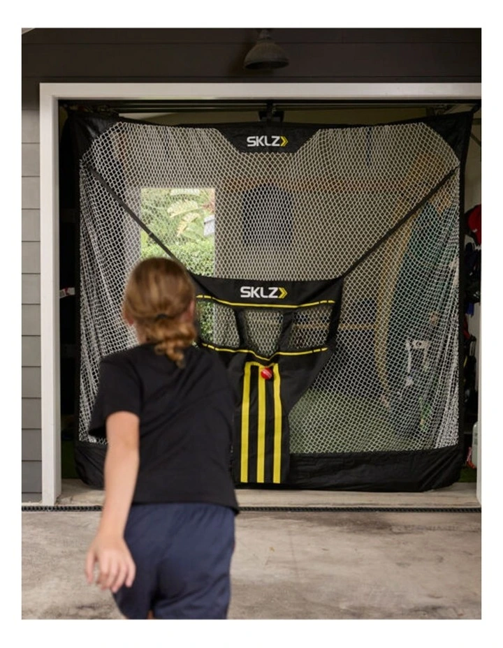 SKLZ Portable Suspended Cricket Training Stumps Net Easy Setup Black Yellow image 5
