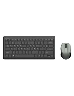 Verbatim Compact Silent Wireless Keyboard and Mouse Combo PCR PC Black