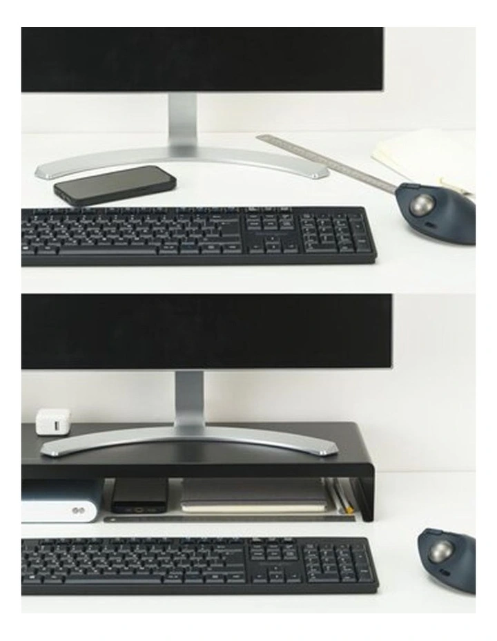 Kensington Extra Wide Steel Computer Monitor Desk Stand Black 50cm x 20cm image 5