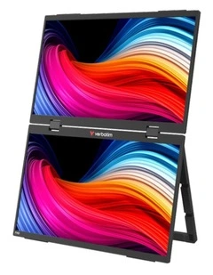Verbatim Portable Dual Monitors HD 1080p Essentials 15.6 Inch Screen Black
