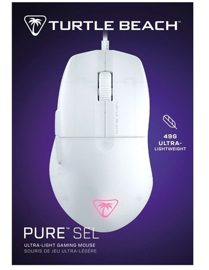 Turtle Beach Wired RGB Ergonomic Gaming Mouse White Pure SEL Illumination image 7