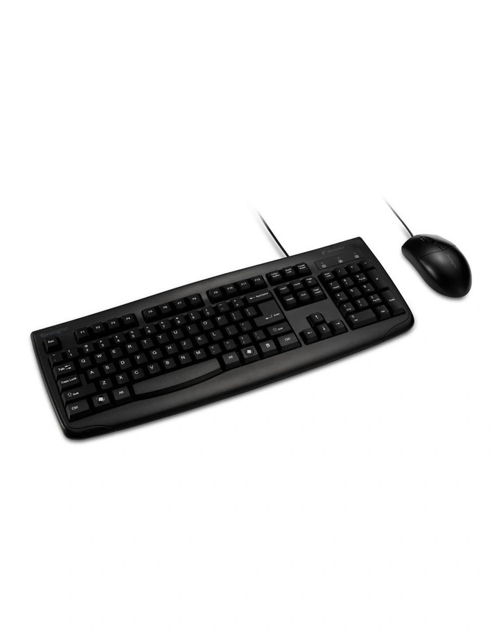 Kensington Pro Fit Washable Wired Keyboard And Mouse Set For Desktop Black image 1