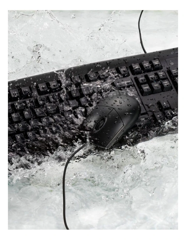 Kensington Pro Fit Washable Wired Keyboard And Mouse Set For Desktop Black image 7