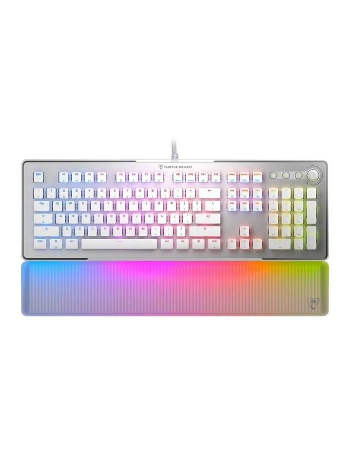 Turtle Beach Wired RGB Optical-Mechanical Gaming Keyboard White Vulcan II LED image 1