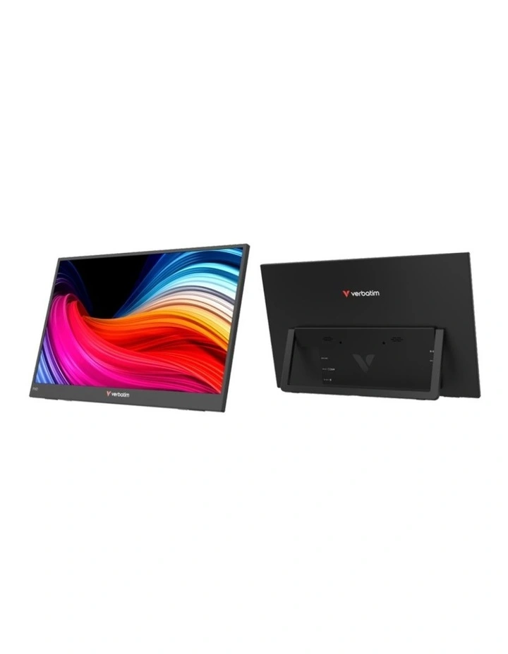 Verbatim Portable Monitor HD 1080p 15.6 Inch Screen Black image 2