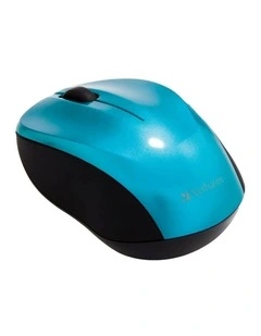 Verbatim Go Nano Wireless Battery Mouse Caribbean Blue Optical 2.4GHz