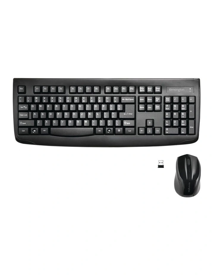 Kensington Pro Fit Wireless Mouse And Keyboard Set Spill Proof Black image 1