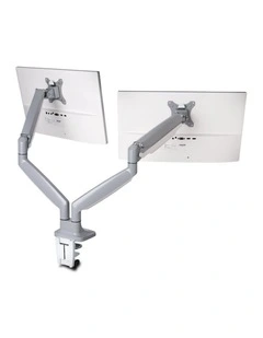 Kensington SmartFit One Touch Adjust Dual Arm Monitor Mount Grey
