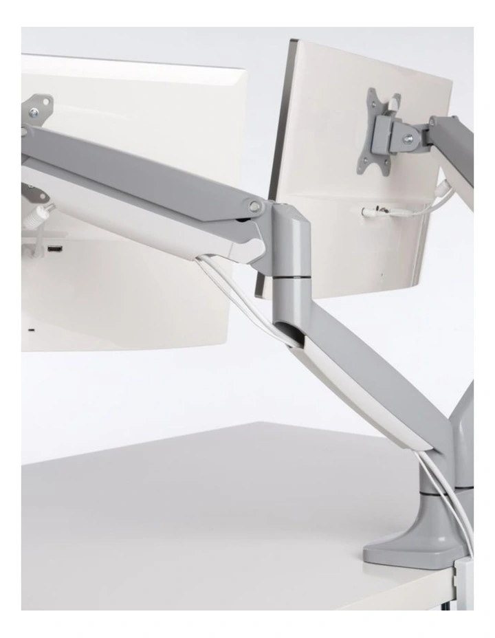 Kensington SmartFit One Touch Adjust Dual Arm Monitor Mount Grey image 4