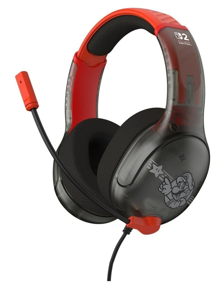 Turtle Beach Wired Nintendo Switch 2 Gaming Headset Mario Star Black Airlte image 1