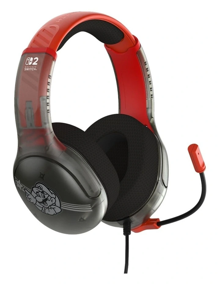 Turtle Beach Wired Nintendo Switch 2 Gaming Headset Mario Star Black Airlte image 2