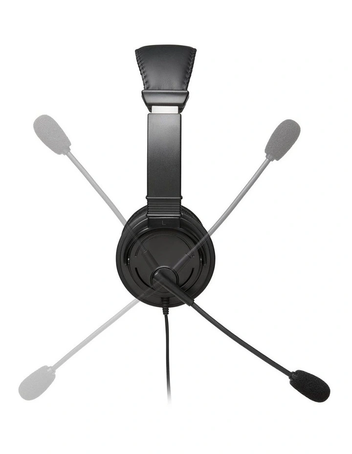Kensington USB-A Headphones Over-Ear Headset With Mic For Laptop PC Black image 7