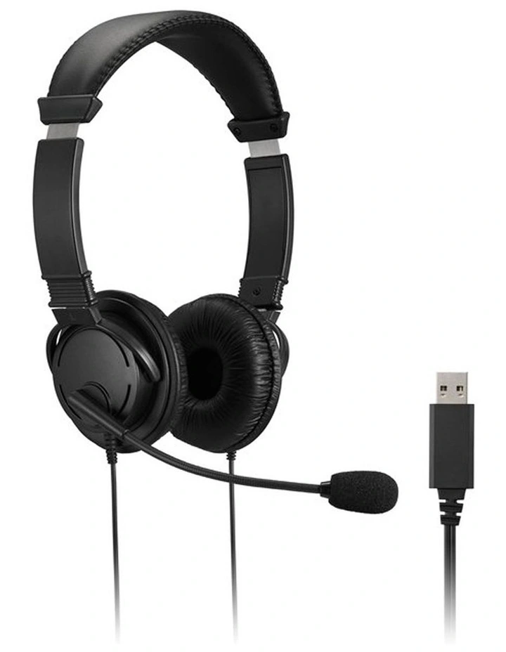 Kensington USB-A Hi-Fi Headphones With Microphone Volume Control Black image 1