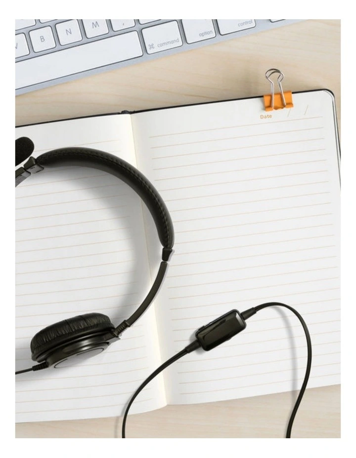 Kensington USB-A Hi-Fi Headphones With Microphone Volume Control Black image 6