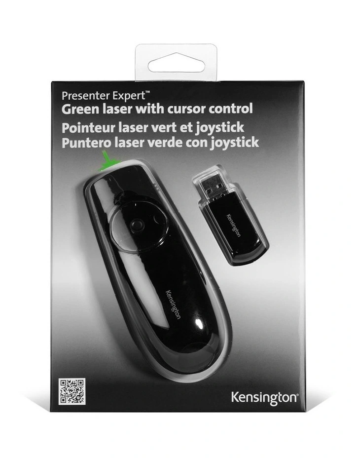 Kensington Wireless Presenter Expert Green Laser With USB Receiver Black image 6