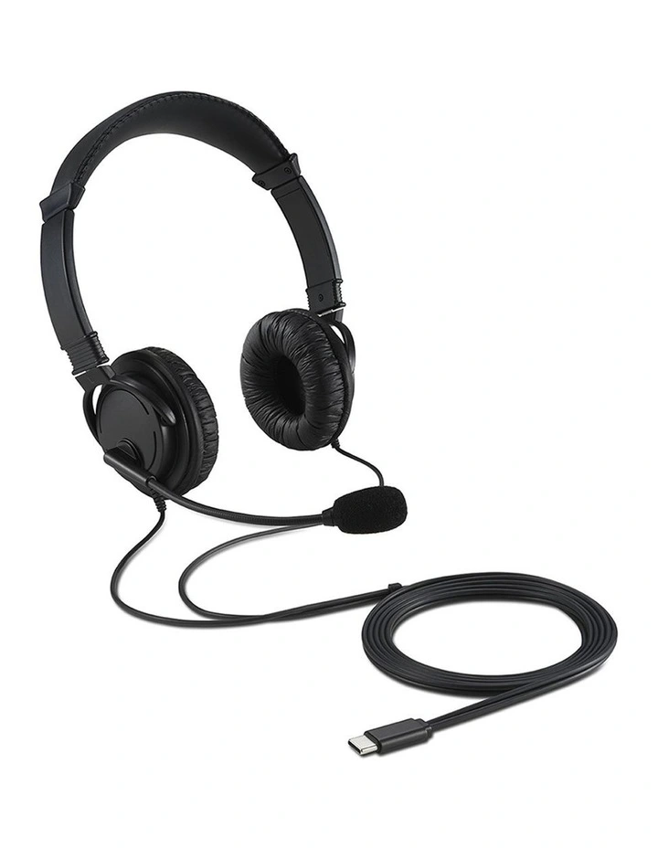 Kensington Hi-Fi USB-C Headphones With Microphone For Laptop Black image 1