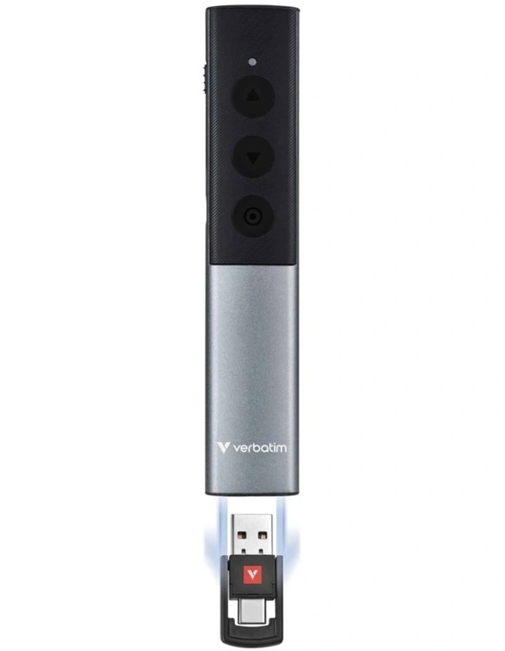 Verbatim Wireless Presenter Laser Dual USB-A and USB-C Receiver Aluminium Alloy image 4