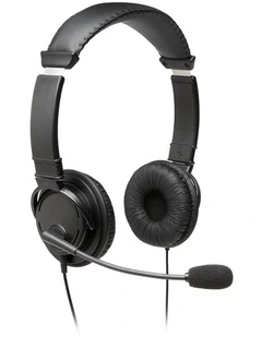 Kensington Hi-Fi Over-Ear Headphones Headset With Mic 3.5mm Laptop Black