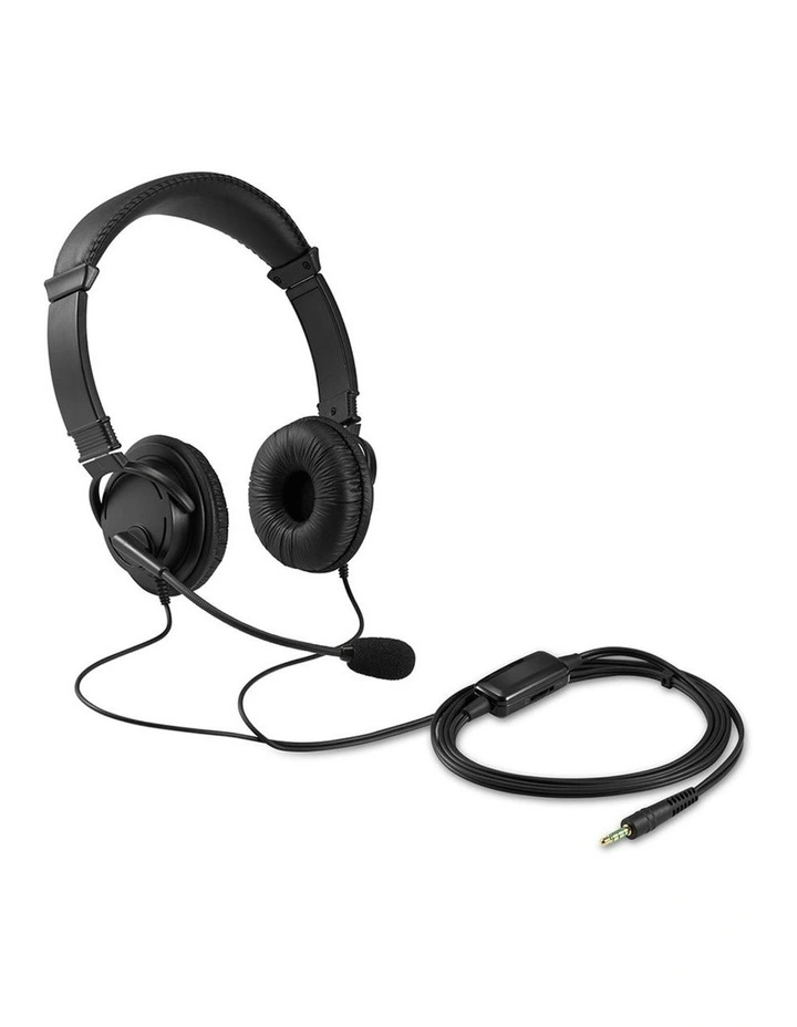 Kensington Hi-Fi Headphones With Boom Mic Volume Control Black Wired image 1
