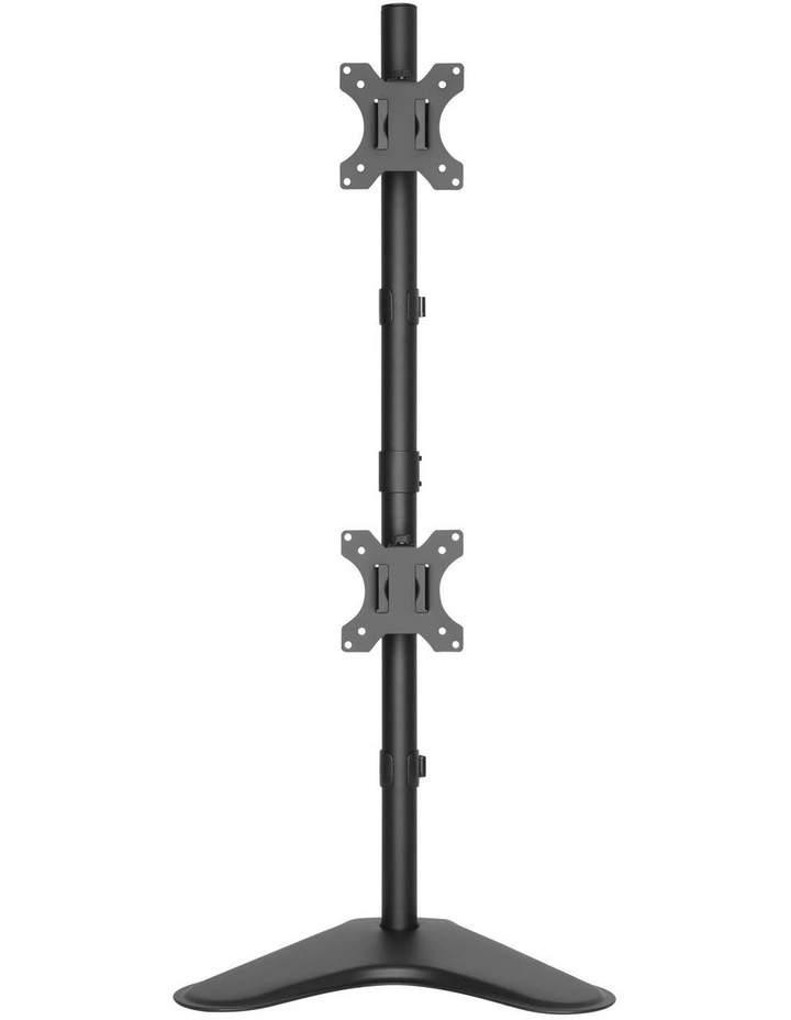 Brateck Dual Screens Economical Double Joint Monitor Stand - Black image 1