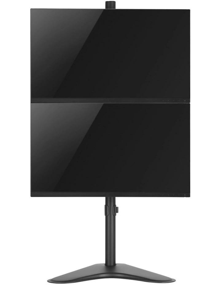 Brateck Dual Screens Economical Double Joint Monitor Stand - Black image 2
