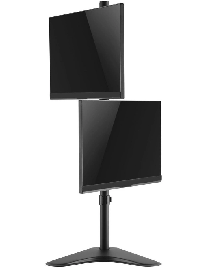 Brateck Dual Screens Economical Double Joint Monitor Stand - Black image 3