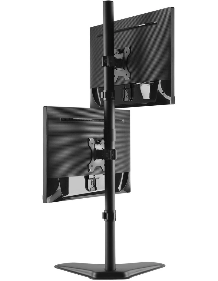 Brateck Dual Screens Economical Double Joint Monitor Stand - Black image 4