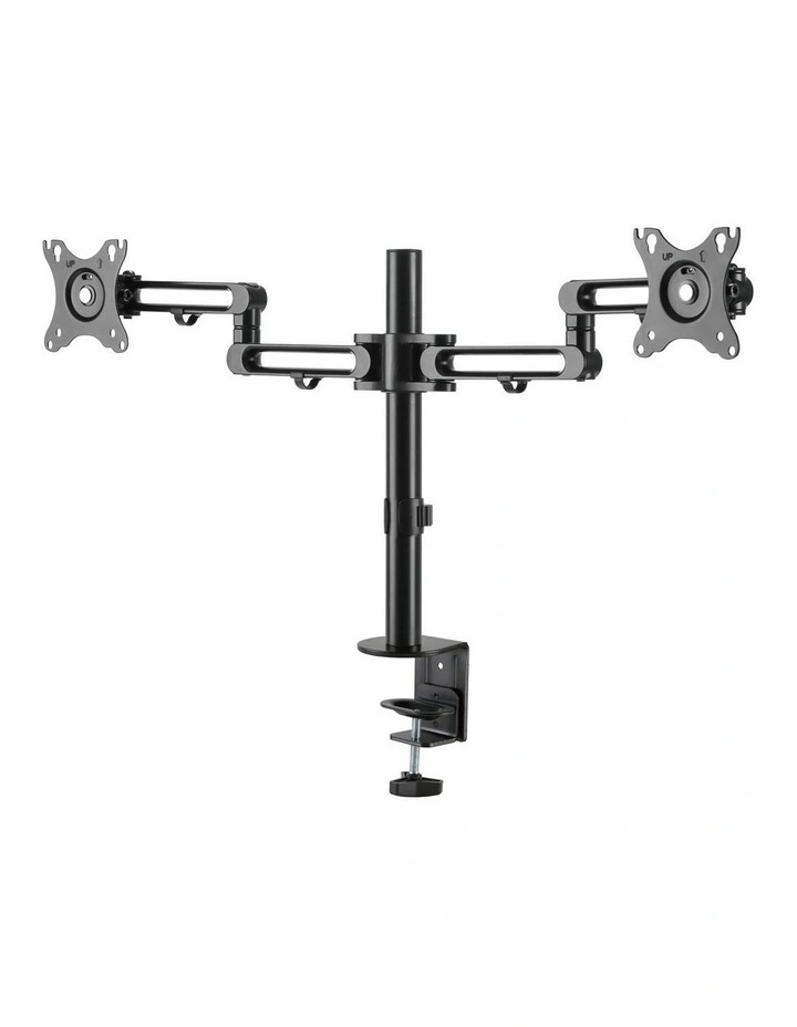Brateck Premium Articulating Aluminum Dual Monitor Stand - Black image 1