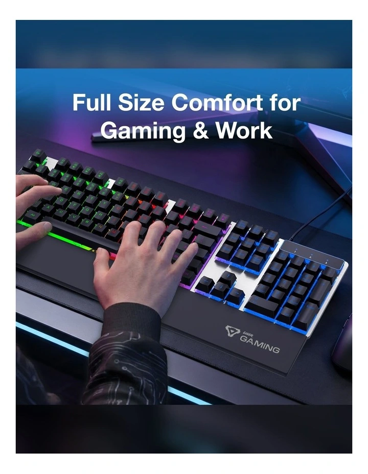 Laser Full Size RGB Gaming Keyboard KB-MB26WH-698 image 3
