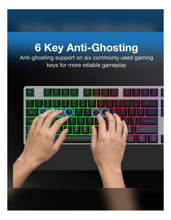 Laser Full Size RGB Gaming Keyboard KB-MB26WH-698 image 4