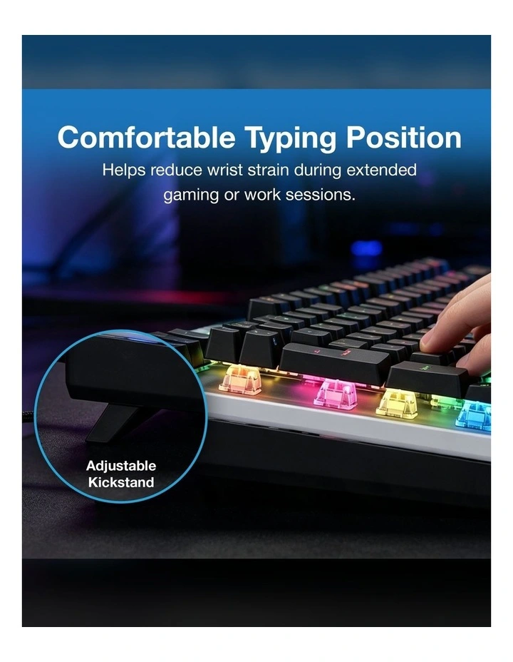Laser Full Size RGB Gaming Keyboard KB-MB26WH-698 image 5