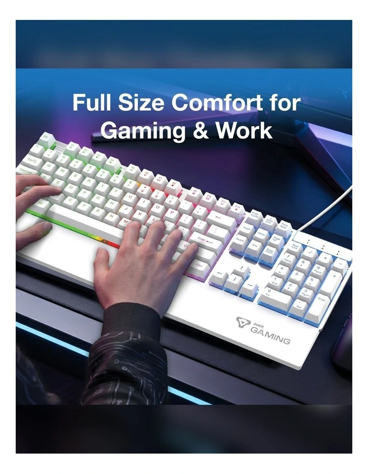 Laser Full Size RGB Gaming Keyboard KB-MB26WH-698 image 3