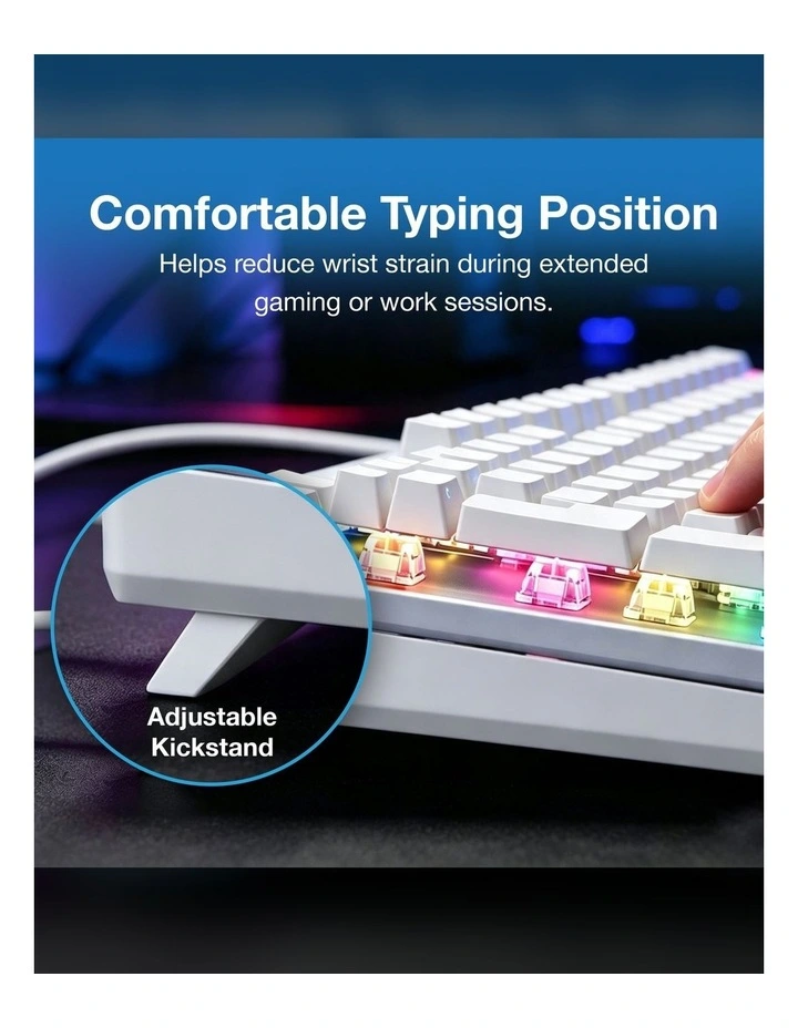 Laser Full Size RGB Gaming Keyboard KB-MB26WH-698 image 5