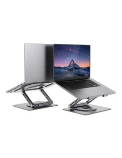 mbeat Stage S12 Rotating Laptop Stand with USB-C Dock - Space Grey