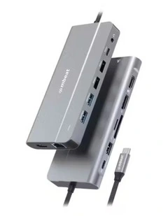 mbeat Elite X14 Triple 4K Display Multi-Port USB-C Hub - Grey