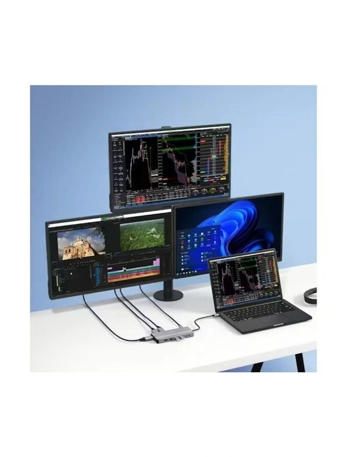 mbeat Elite X14 Triple 4K Display Multi-Port USB-C Hub - Grey image 6