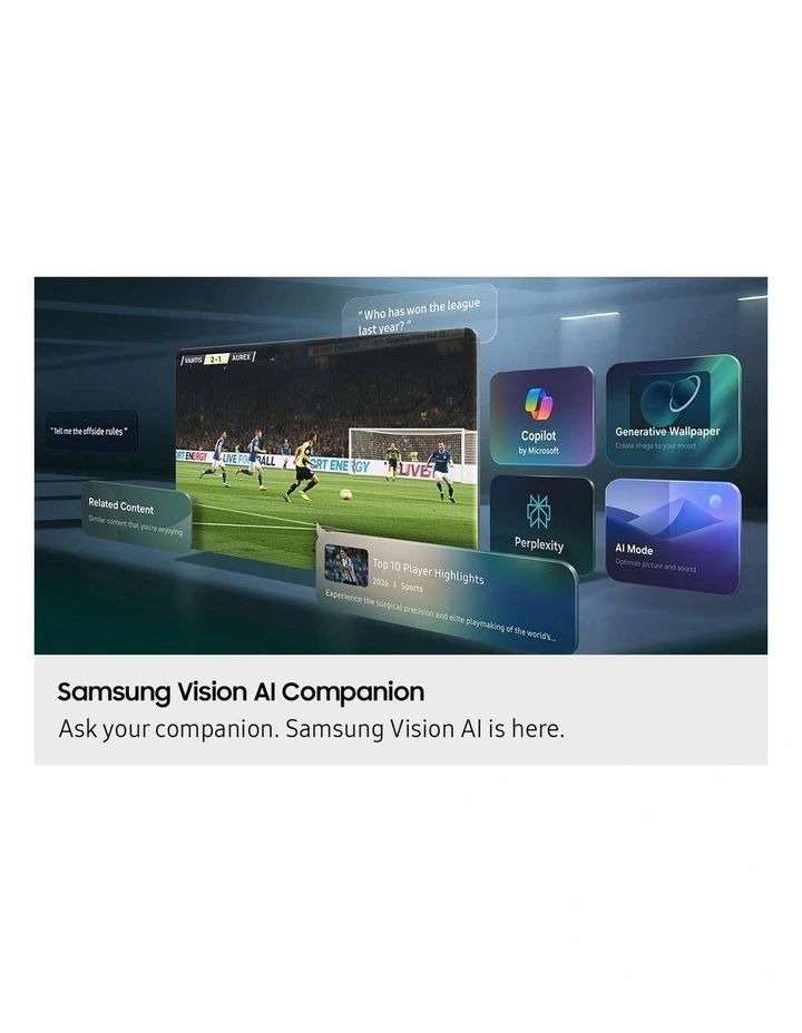 Samsung 65 Neo QLED QN80H 4K Samsung Vision AI Smart TV (2026) (65, Black) image 3
