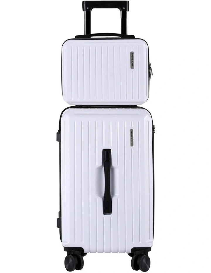 Trunk Luggage Suitcase Travel Carry On TSA Lock 12 20 2 Pieces in White image 3