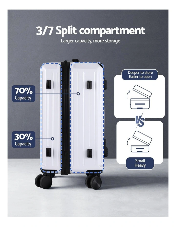 Trunk Luggage Suitcase Travel Carry On TSA Lock 12 20 2 Pieces in White image 5