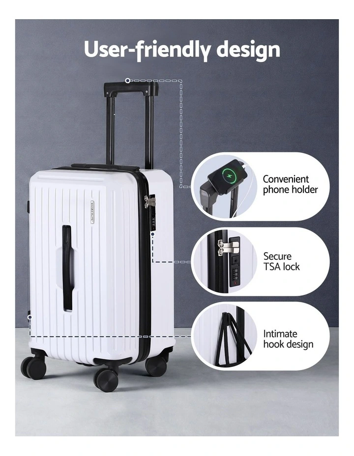 Trunk Luggage Suitcase Travel Carry On TSA Lock 12 20 2 Pieces in White image 6