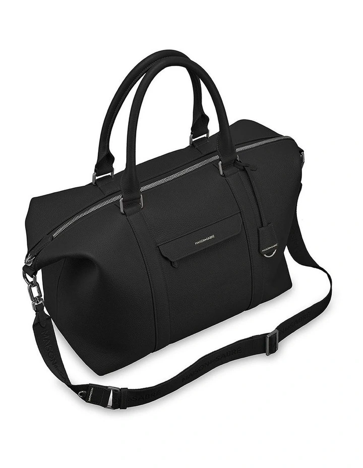 The Leather Weekender in Black Caviar image 4