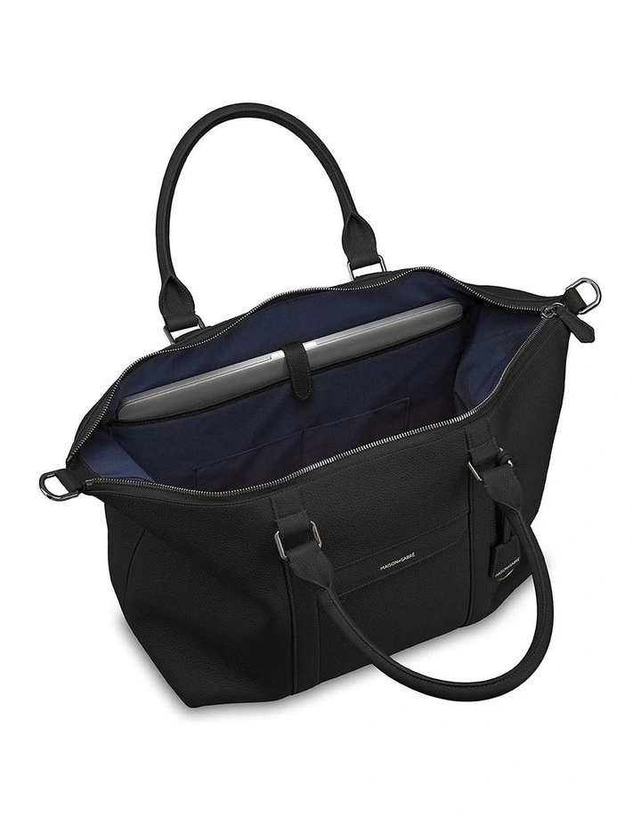 The Leather Weekender in Black Caviar image 6