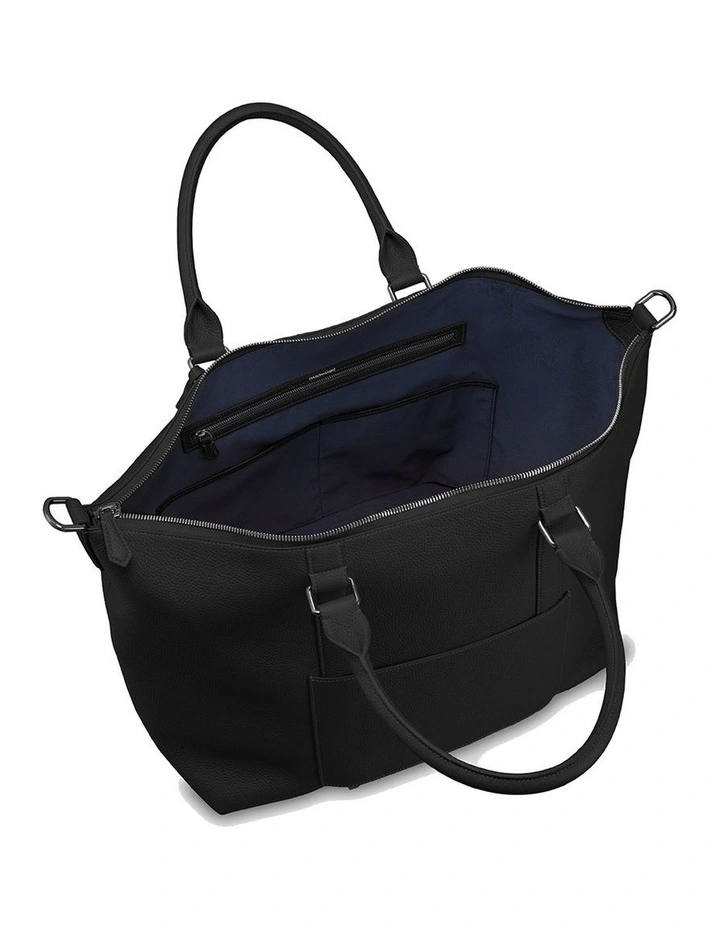 The Leather Weekender in Black Caviar image 7