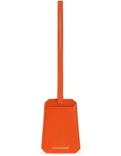 The Leather Luggage Tag in Manhattan Orange