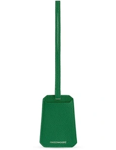 The Leather Luggage Tag in Emerald Green