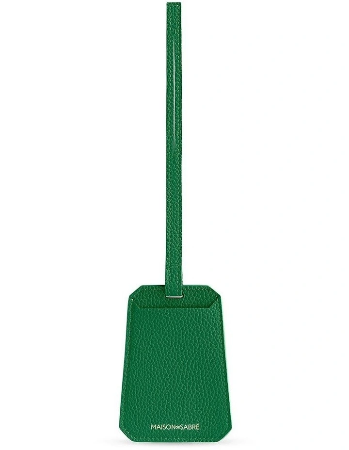 The Leather Luggage Tag in Emerald Green image 1