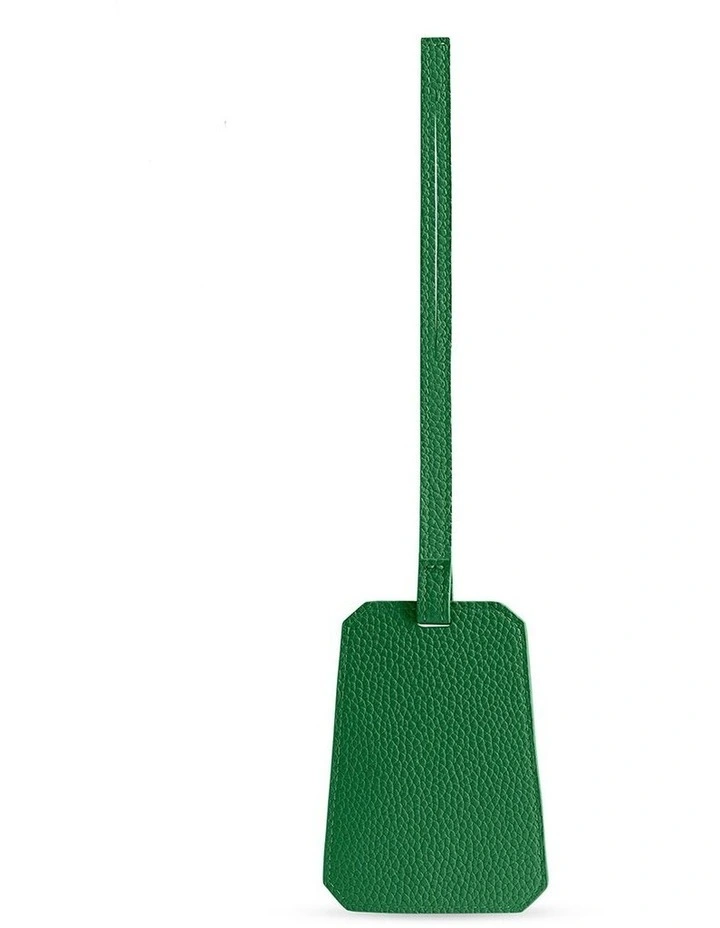 The Leather Luggage Tag in Emerald Green image 4