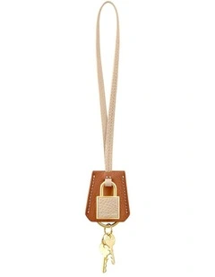 The SABRMOJI Padlock Charm in Pecan Nude