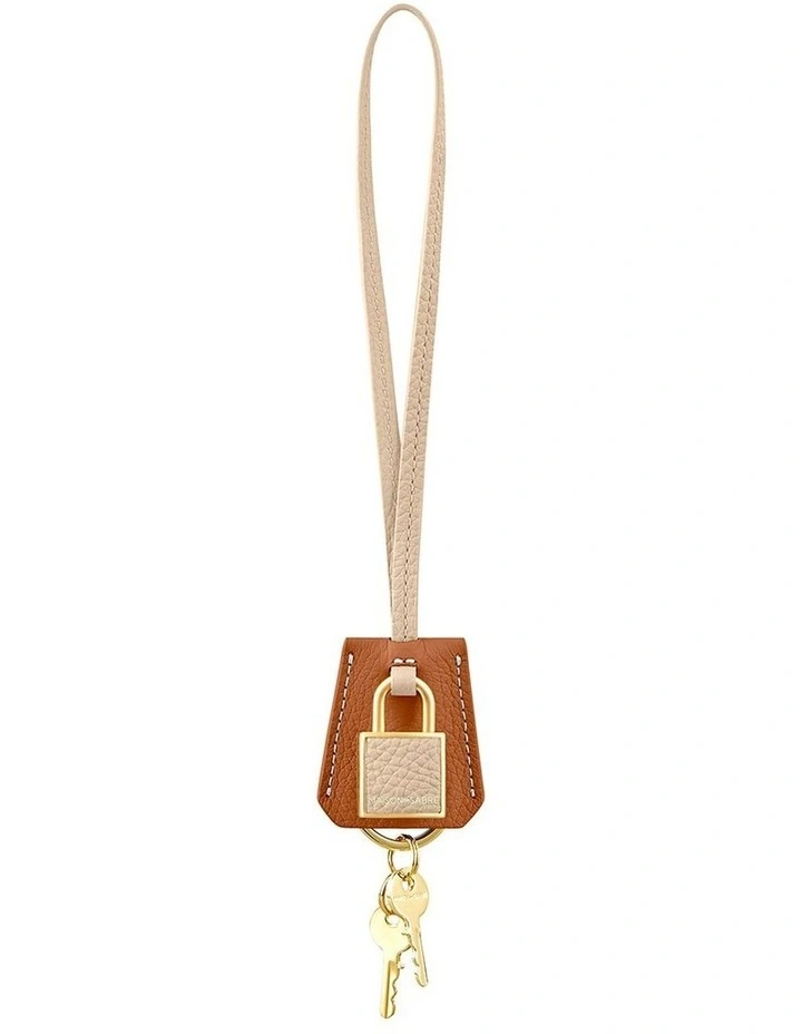 The SABRMOJI Padlock Charm in Pecan Nude image 1